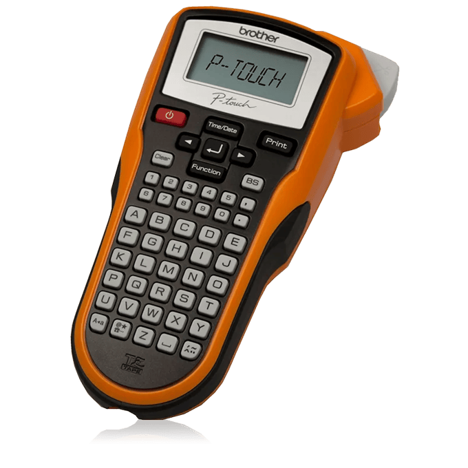 Brother PT-6100 portable label maker with LCD screen and QWERTY keyboard