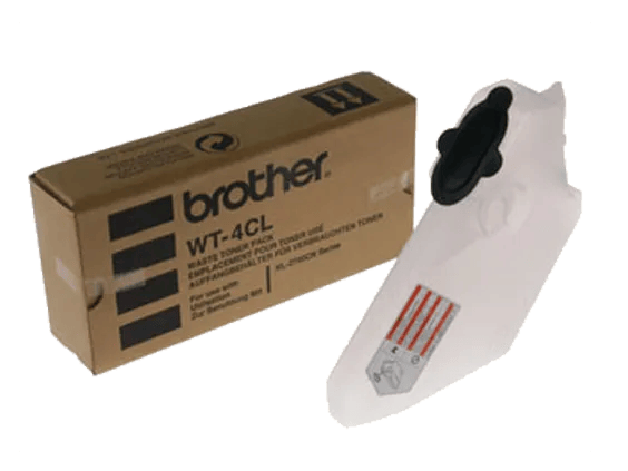 Caja recolectora de tóner residual Brother WT-4CL con unidad transparente para impresoras láser