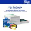 Brother LC506XL 3-pack high-yield ink cartridges with printed pages and packaging