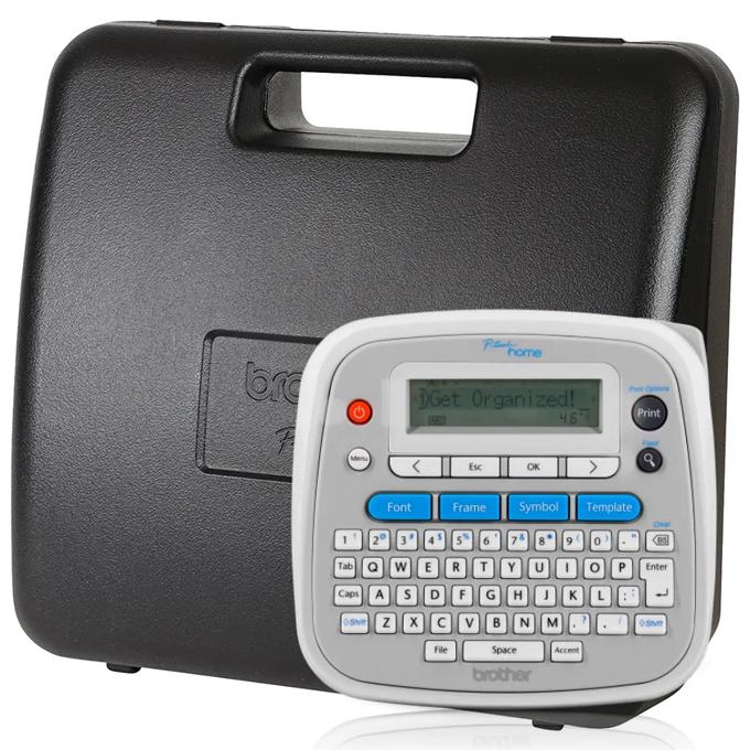 Brother P-touch label maker with keyboard and carrying case