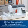 Brother SE2000 sewing and embroidery machine with touchscreen displaying embroidery design