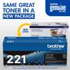 Brother Genuine TN221BK Standard-yield Black Toner Cartridge, , small