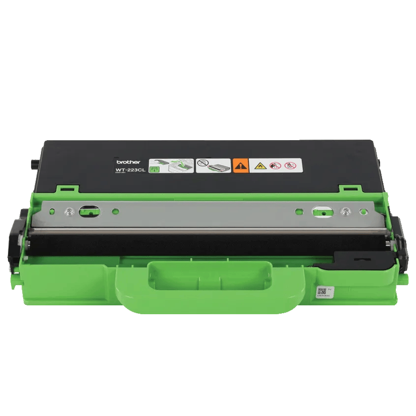 Brother WT-223CL waste toner box with green base and black top cover