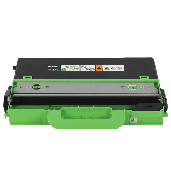 Brother WT-223CL waste toner box with green base and black top cover