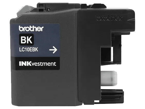 Brother LC10EBK black ink cartridge with INKvestment technology