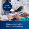 Brother sewing machine with pivot function for easy cornering and fabric manipulation