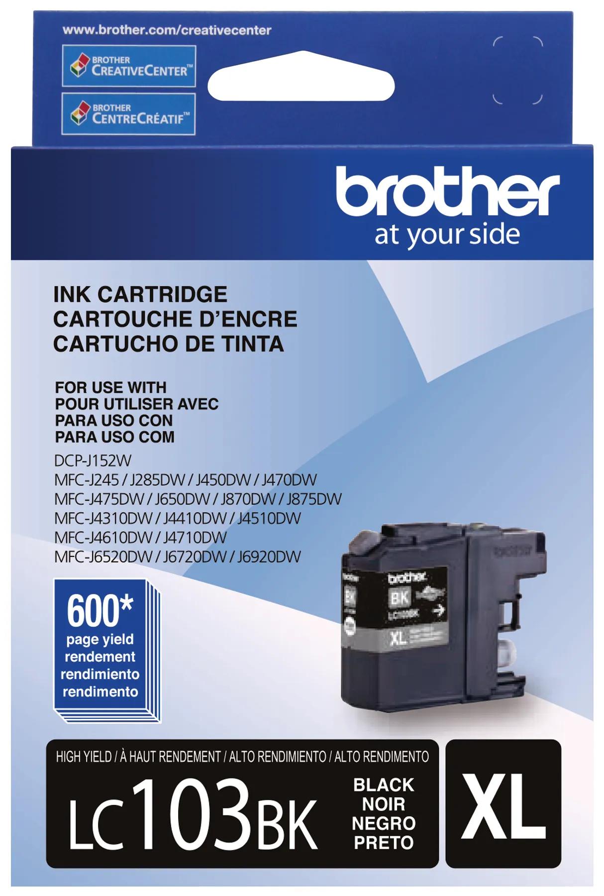 Brother Genuine LC103BKS High-yield Black Ink Cartridge, , medium