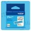 Brother P-touch label tape 12mm black on light blue for labeling and organization