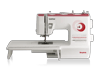 Brother SB530T sewing machine with extension table and decorative red stitch panel