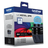 Brother LC401XL 2-pack high-yield black ink cartridges for wireless inkjet printers