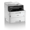 Brother MFC-L3750CDW color laser all-in-one printer with dual paper trays and touchscreen