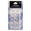 Brother 10 reusable bobbins and bobbin clips in clear plastic packaging for sewing machines