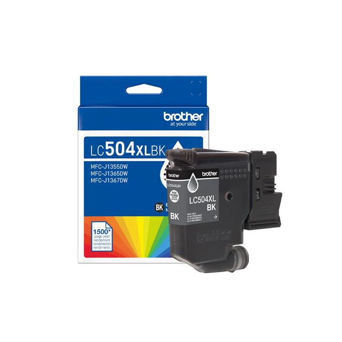Brother Genuine LC504XLBKS High Yield Black Ink Cartridge, Black, large