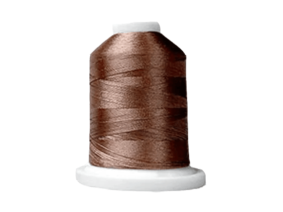 Brother ETP170S brown embroidery thread spool on white cone