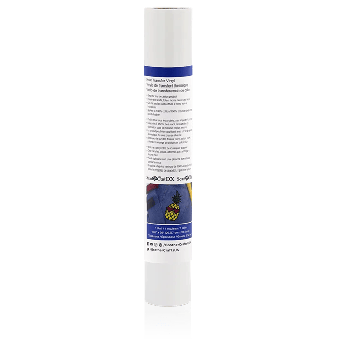 Brother heat transfer vinyl roll in white for fabric crafts
