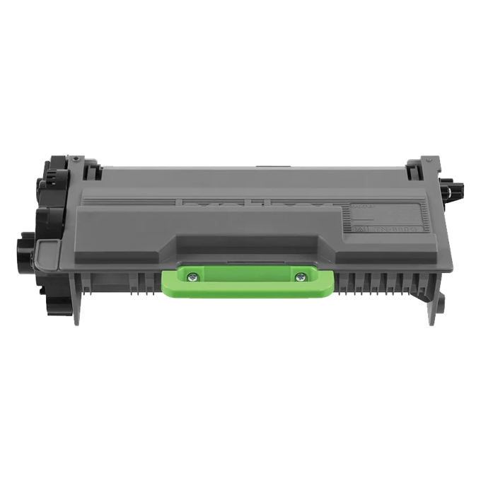 Brother TN880 high-yield toner cartridge with green handle for laser printers