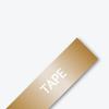 Cinta de etiquetas laminada Brother TZe-MQ835 en dorado satinado con texto blanco
