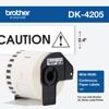 Brother DK-4205 continuous paper label roll, 2.4 inches wide, removable white paper tape