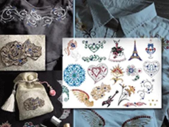 Brother embroidery machine design collection featuring decorative patterns and Eiffel Tower motif