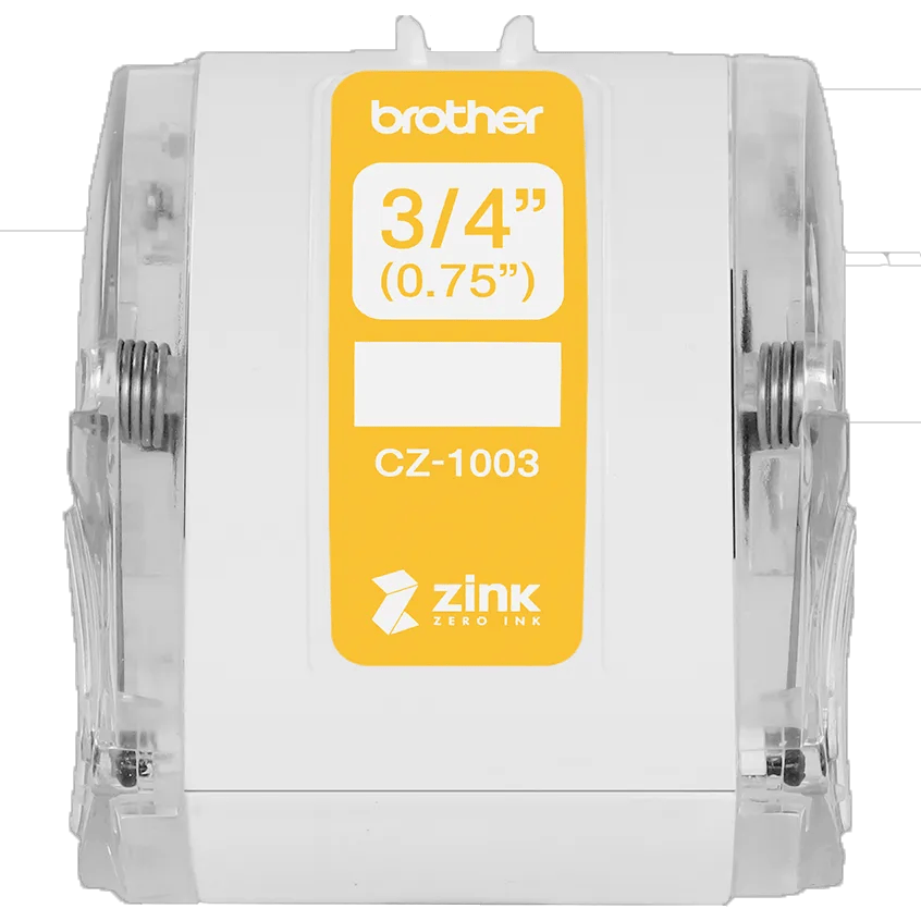 Brother CZ-1003 label roll, 3/4-inch width, ZINK zero ink technology