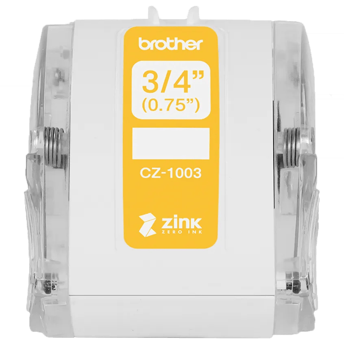 Brother CZ-1003 label roll, 3/4-inch width, ZINK zero ink technology