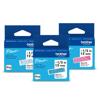 Brother Genuine BTAG 3-pack Non-Laminated Tape for P-touch Label Makers, Cloud Nine Collection White on Pink, Blue on White, Black on Light Blue – 12 mm wide x 4 m long, , small