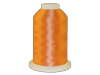 Brother orange embroidery thread spool on white background