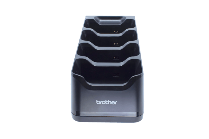 Brother 4-slot charging cradle for mobile printers with contact pins