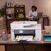 Brother MFC-J5340DW all-in-one wireless inkjet printer printing color charts in home office