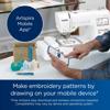 Brother embroidery machine with wireless connectivity and mobile app control for custom designs