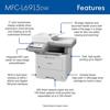Brother MFC-L6915DW monochrome laser all-in-one printer with touchscreen and wireless connectivity