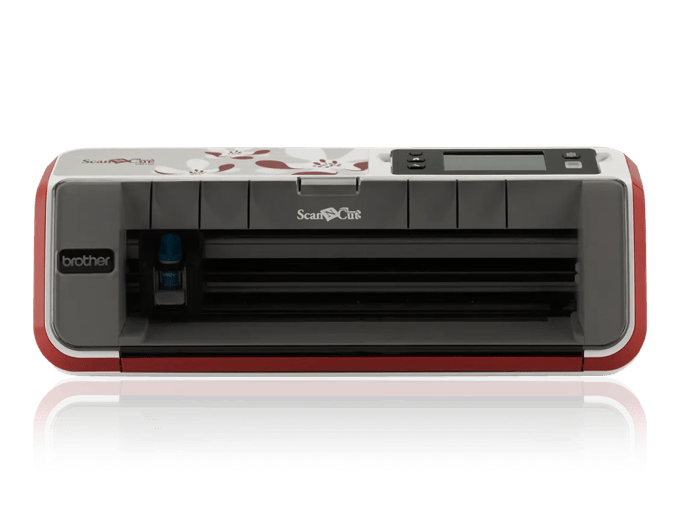Brother ScanNCut CM100DM cutting machine with floral design and digital display