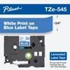 Brother TZe-545 laminated label tape cartridge with white text on blue background