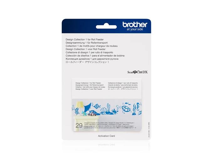 Brother ScanNCut DX design collection 1 activation card for roll feeder with ocean-themed patterns