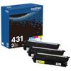 Brother TN431 3-pack color toner cartridges with packaging box