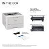 Brother HL-L5215dw monochrome laser printer with toner cartridge, drum unit, and accessories