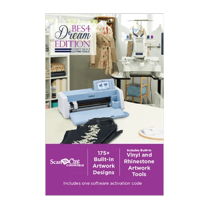 Brother ScanNCut cutting machine with built-in artwork designs and rhinestone tools