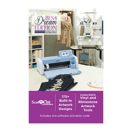 Brother ScanNCut cutting machine with built-in artwork designs and rhinestone tools