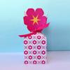 Brother ScanNCut craft project: decorative gift box with pink flower topper and patterned paper