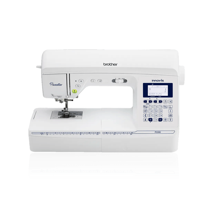 Brother PS500 sewing machine with LCD screen and built-in stitches