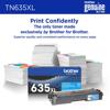 Brother Genuine TN635XLC High Yield Cyan Toner Cartridge, Cyan, small