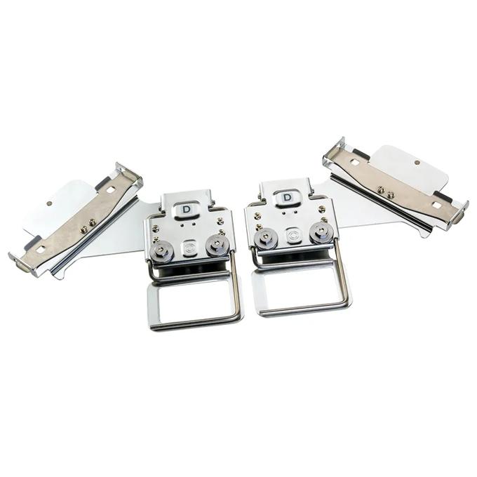 Brother embroidery machine hoop frames with metal clips and adjustment knobs
