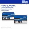Brother Genuine TN635XLC High Yield Cyan Toner Cartridge, Cyan, small