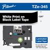 Cartucho de cinta para etiquetas laminadas Brother TZe-345 con texto blanco sobre negro