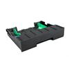 Brother printer waste toner box with green levers on black plastic housing