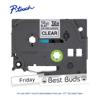 Brother P-touch TZe label tape cartridge, 12mm, acid-free adhesive with clear background