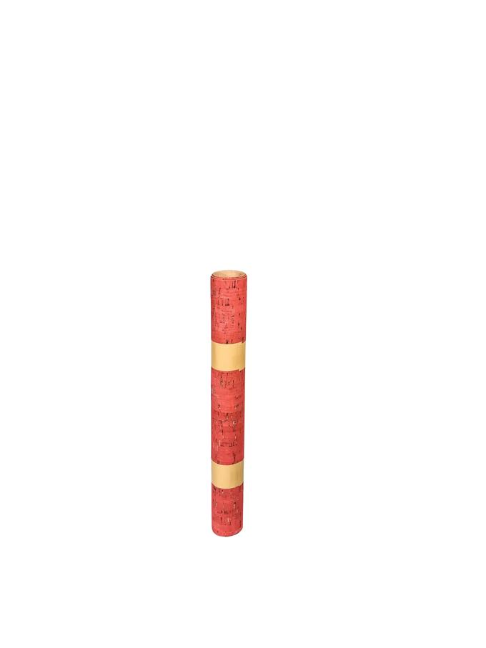Hot pink cork fabric roll with silver pattern and gold bands for ScanNCut crafting