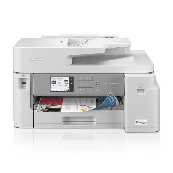 Brother MFC-J5855DW all-in-one inkjet printer with wireless connectivity and INKvestment tanks