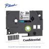 Brother P-touch TZe security laminated tape cartridge with confidential label sample
