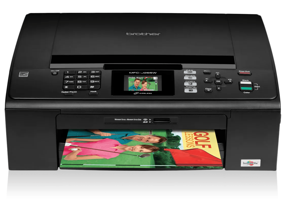 Brother MFC-J265W wireless all-in-one inkjet printer with color touchscreen